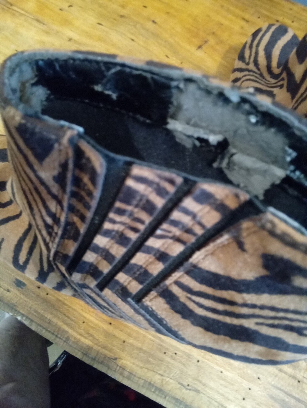 Sugar "Juliette" Size 9 Brown & Black Zebra Print 3" Wedge Ankle Boots - Picture 8 of 13
